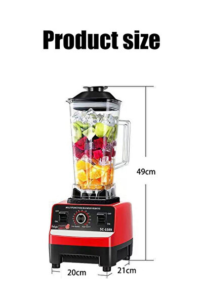 Generic Leon Home 2L Kitchen Food Blender, 1200W Countertop Blender for Smoothies & Ice