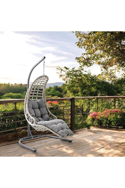 Capri Swing Bodrum Tekli Rattan Bahçe Salıncağı | Balkon Salıncağı