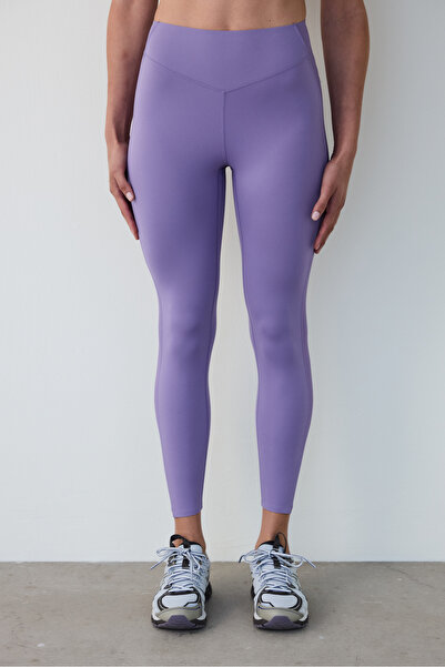 Penti Lilac Purple Light Support Side Ribbed High Waist Leggings