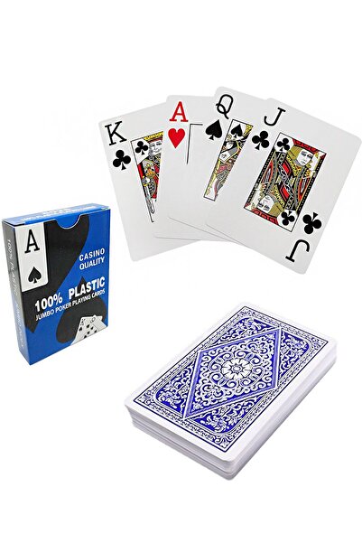 Weather Forecast Blue Pvc Plastic Waterproof Jumbo Blackjack Playing Card Game Paper Cin443Mv