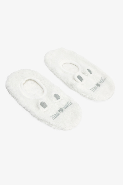 Penti Cizme de casă brodate cu pisică drăguță albă