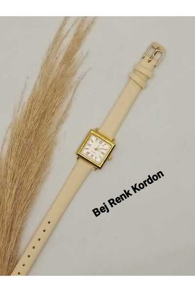 Brality New Season Women's Wristwatch - Beige Color Band New Season Gold Case...