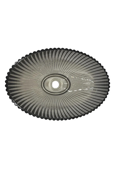 SanDonna PERLA tempered glass washbasin, black