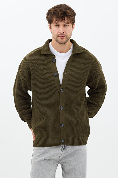 Tarz Cool Button Detailed Regular Fit Cardigan