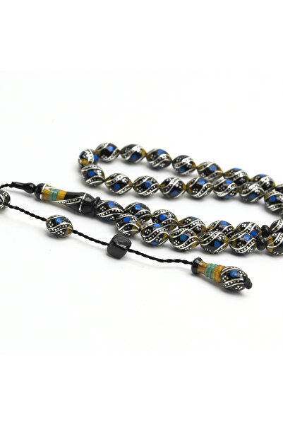 Genel Markalar Oltu Taşı Ve Sarı Galalith Çift Çeşmi Bülbül İşlemeli Tespih