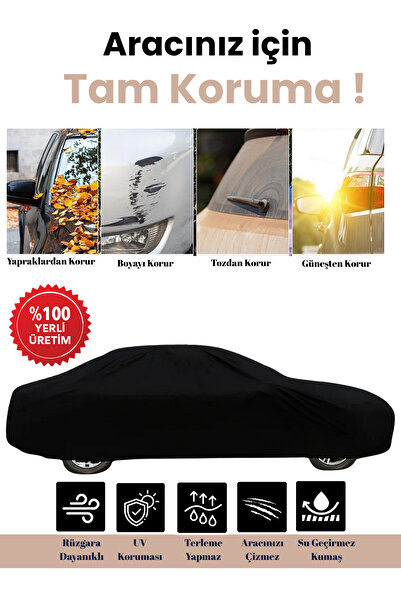 dokaca غطاء سيارة متوافق مع مرسيدس سي 63 إيه إم جي (دبليو204) 2007 - 2011، غطاء واقي، غطاء سيارة أسود