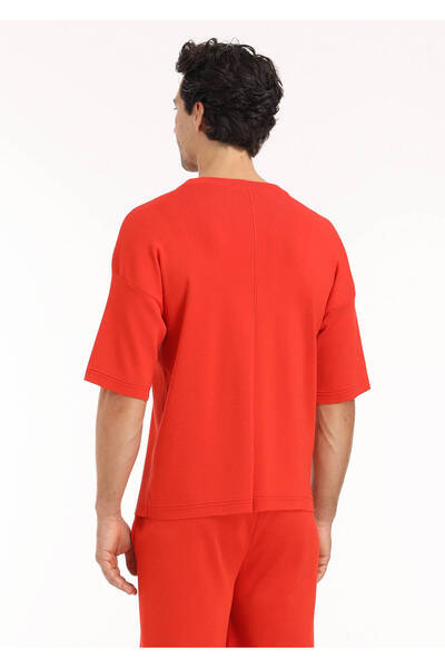 Ramsey Πλεκτό με λαιμόκοψη Jacquard πορτοκαλί