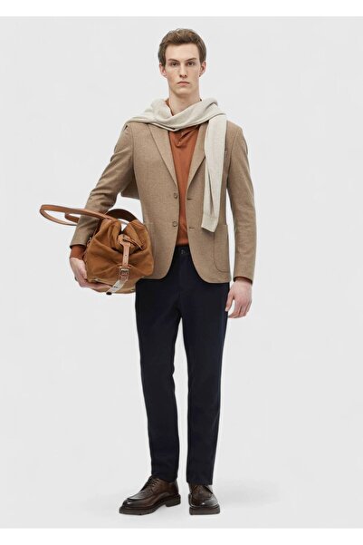 Ramsey Camel Hair Plain Shirt Shoulder Slim Fit 100% Cotton Jacket