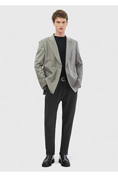 Ramsey Gray Plain Comfort Fit 100% Wool Jacket