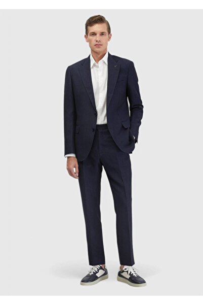 Ramsey Indigo Striped Zeroweight Slim Fit Wool Blend Suit