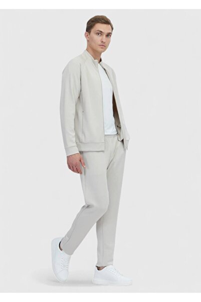 Ramsey Stone Stand Collar Plain Sweatshirt