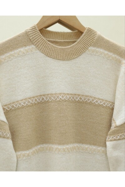 Modamorfo Πλεκτό τούνικ με σχέδιο σταυρωτής γραμμής - Βιζόν