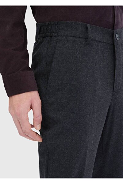 Ramsey Anthracite Straight Woven Jogging Fit Casual Trousers