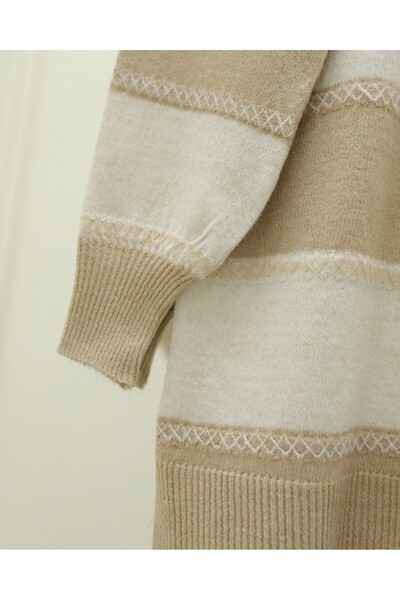 Modamorfo Πλεκτό τούνικ με σχέδιο σταυρωτής γραμμής - Βιζόν