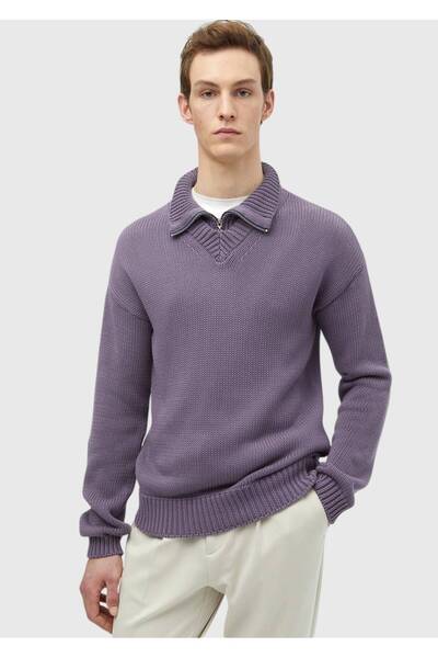 Ramsey Фіолетовий напівкомір, Селонік, 100% бавовна, трикотажний светр