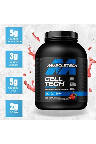 MUSCLETECH Cell Tech Creatine Formula, Fruit Punch, 6 LB