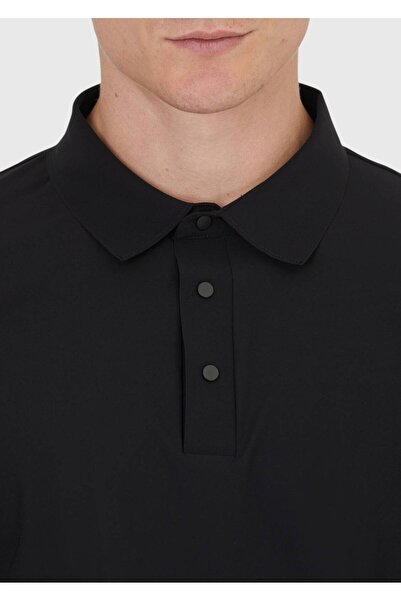 Ramsey Μαύρο μπλουζάκι με γιακά πόλο