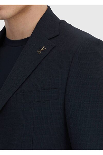 Ramsey Black Micro Modern Fit Wool Blended Suit