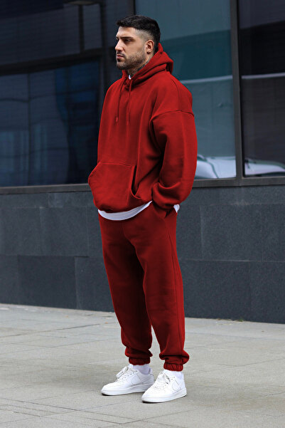 CMZ COLLECTİON Set de trening roșu oversize cu 3 fire