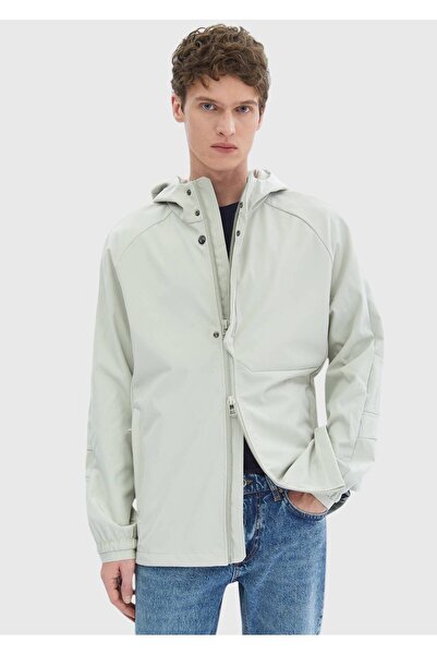 Ramsey Kum Regular Fit Kapüşonlu Denim Dokuma Mont