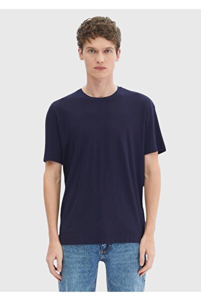 Ramsey Темно-синя футболка з круглим вирізом