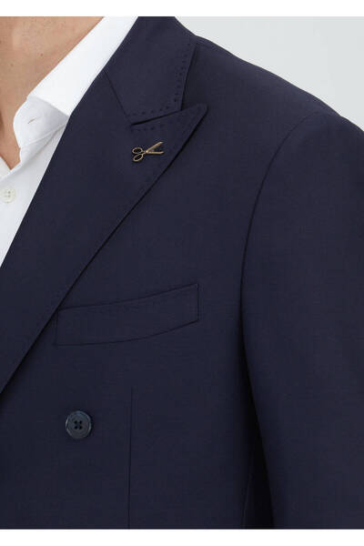 Ramsey Navy Plain Zeroweight Slim Fit 100% Wool Suit