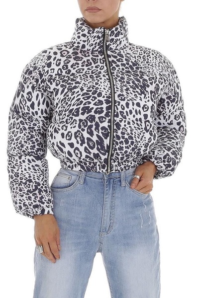 Gosse Geaca Dama Scurta Animal Print Alba