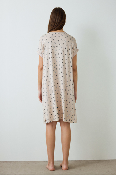 Penti Aging Collagen Floral Light Beige Nightdress