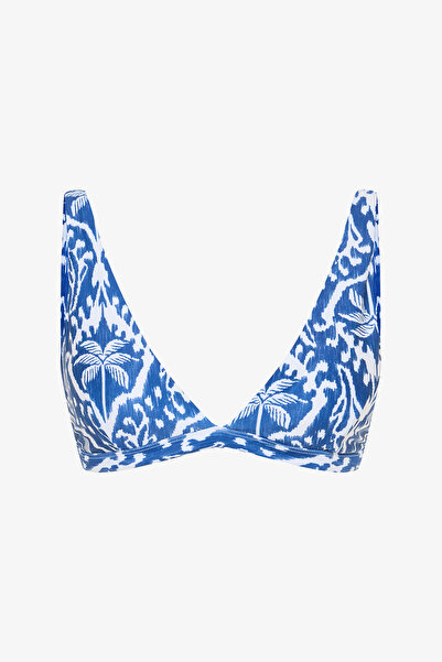 Penti Leaf Pattern Island Deep V Bikini Top