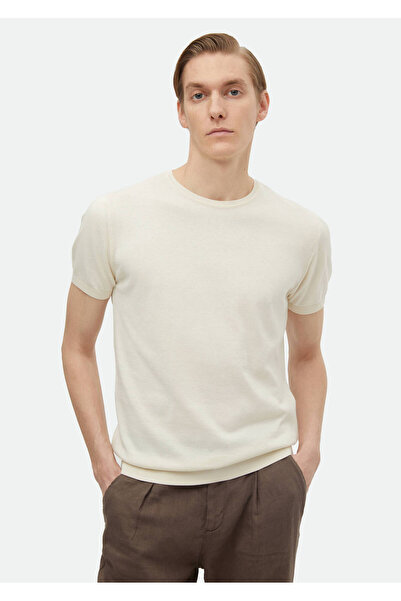 Ramsey Екрю Велосипедний комір Плоский в'язка 100% бавовна Трикотаж