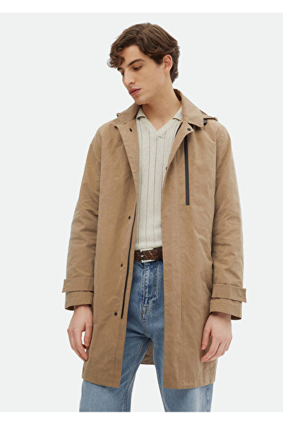 Ramsey Καμηλότριχο Υφαντό Παλτό με Κουκούλα - Αφαιρούμενο