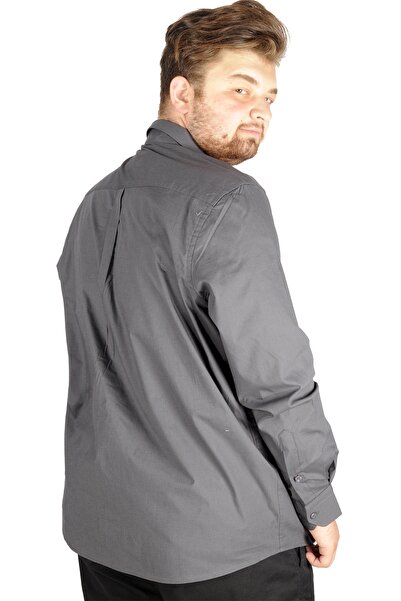 ModeXL Mode Xl Large Size Men's Classic Shirt Lycra 20351 Smoked