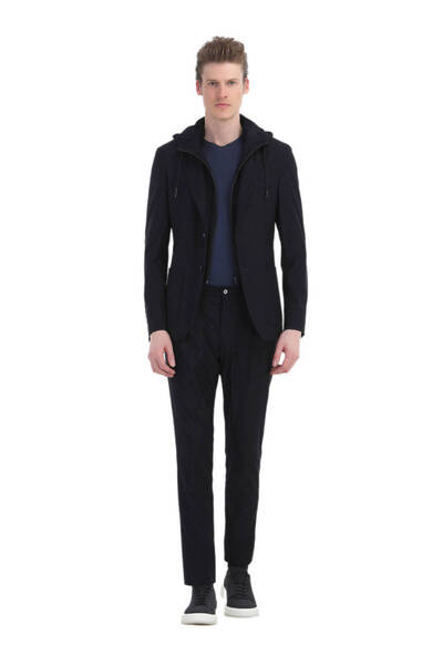 Ramsey Black Knitted - Micro Comfort Fit Suit