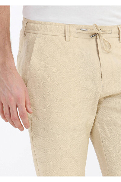 Ramsey Casual Yellow Striped Cotton Blend Jogging Bermuda