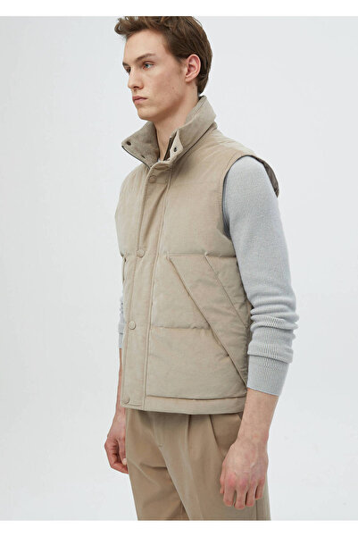 Ramsey Αθλητικό γιλέκο μπεζ βαμβακερό μεικτό υφαντό