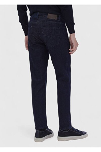 Ramsey Παντελόνι με μείγμα βαμβακιού τζιν με ίσια λεπτή εφαρμογή Navy Blue
