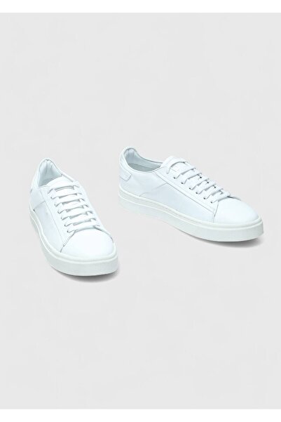 Ramsey White Leather Sneakers
