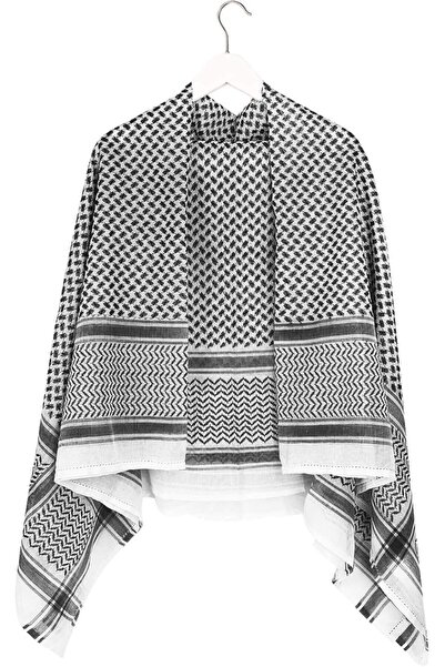 Fabienne Large Arab Shemagh Headscarf Muslim Headcover Desert Wrap Shawl Keffiyeh Arabic Scarf 58x58"