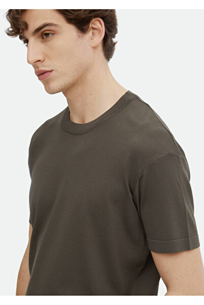 Ramsey Χακί πλεκτό πουλόβερ με λαιμό πληρώματος