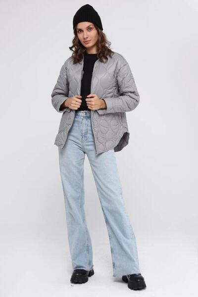 FARM ANİMALS Quilted Coat Gray