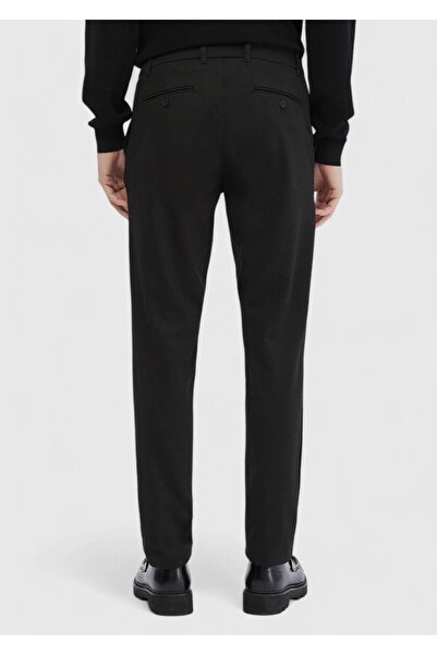 Ramsey Πλεκτό παντελόνι Jogging Fit με ρίγες από ανθρακί