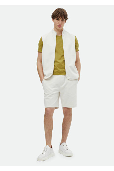 Ramsey Спортивний жилет з бавовняної суміші екрю - в'язаний дизайн