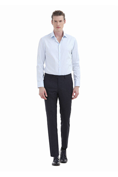 Ramsey Ανοιχτό Μπλε Πουκάμισο κλασικό 100% βαμβακερό υφαντό απλό και λεπτό