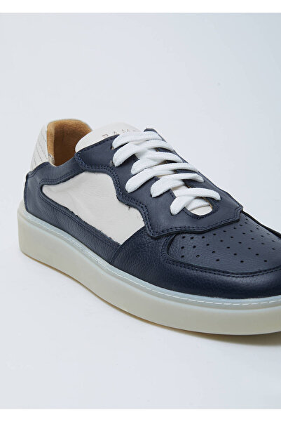 Ramsey Navy Blue Leather Sneakers