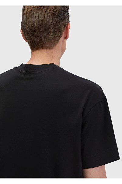 Ramsey Μαύρο μπλουζάκι με λαιμόκοψη 100% βαμβάκι