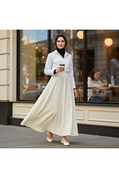 Lesa Wear Flowy Puff Flared Hijab Skirt