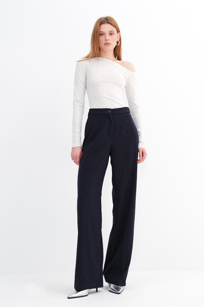 Addax High Waist Wide Leg Pants Pn8130-R4