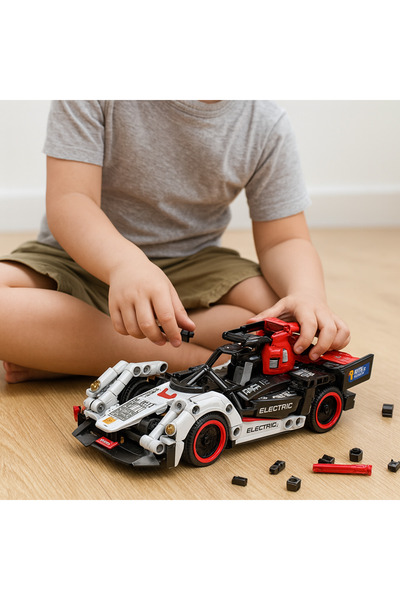 OEM DIY Pullback Race Car Model – 486 Building Block Car Pieces