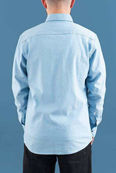 bombe Men's Slim Fit Denim Shirt