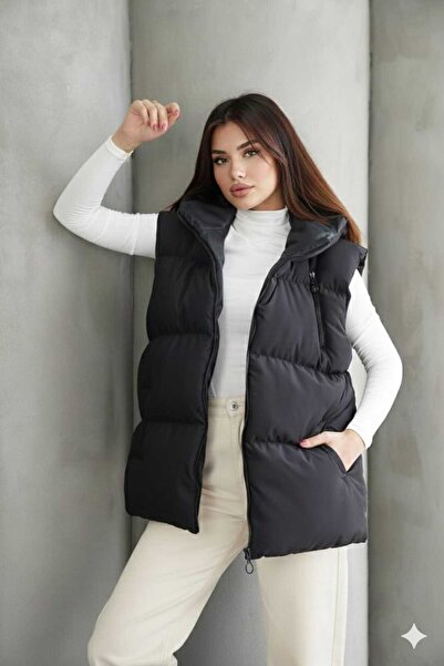 MontClup Women's Puffer Vest Hooded Oversize Comfortable